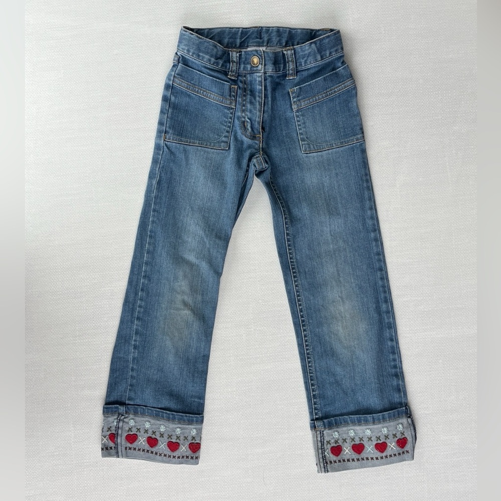 Gymboree Kids Heart Embroidered Jeans 5 slim